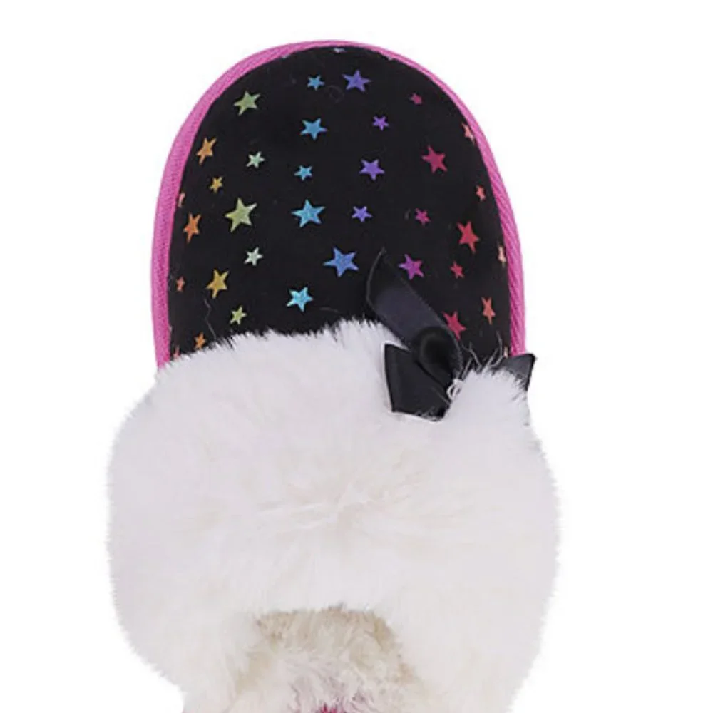 NWT Juicy by Juicy Couture Sonora Girls Slip-On Slippers Black SZ 4-5 🌟🌟